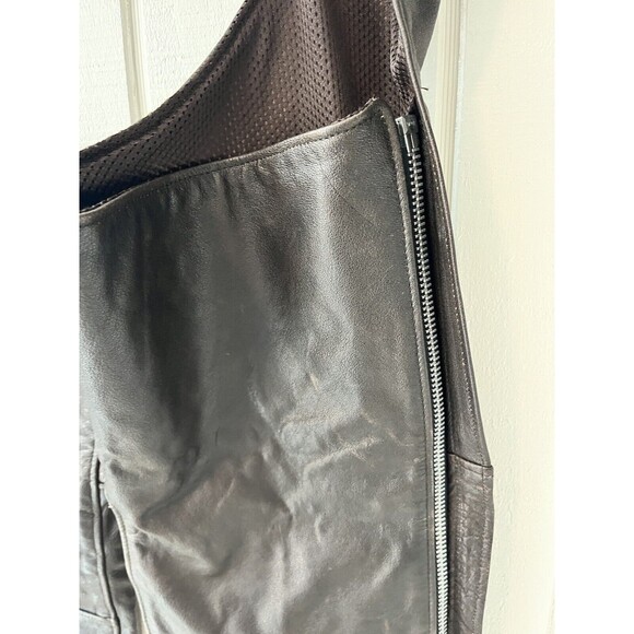 Wild Ride Motorcycle Chaps ~ Small ~ Brown ~ Adjustable Buckle Closure ~ Lined - Picture 3 of 11